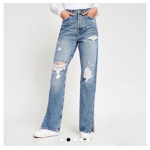 River Island Distressed Cropped Jeans